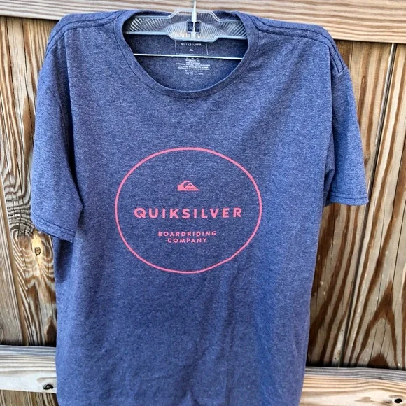 QUIKSILVER Logo Graphic Tee Shirt Men Medium Surfing - Picture 2 of 7
